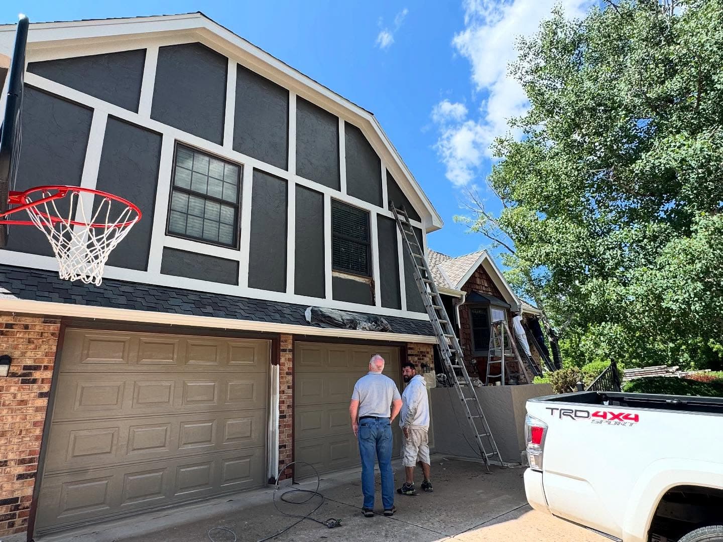 Carroll Painting crew working on exterior