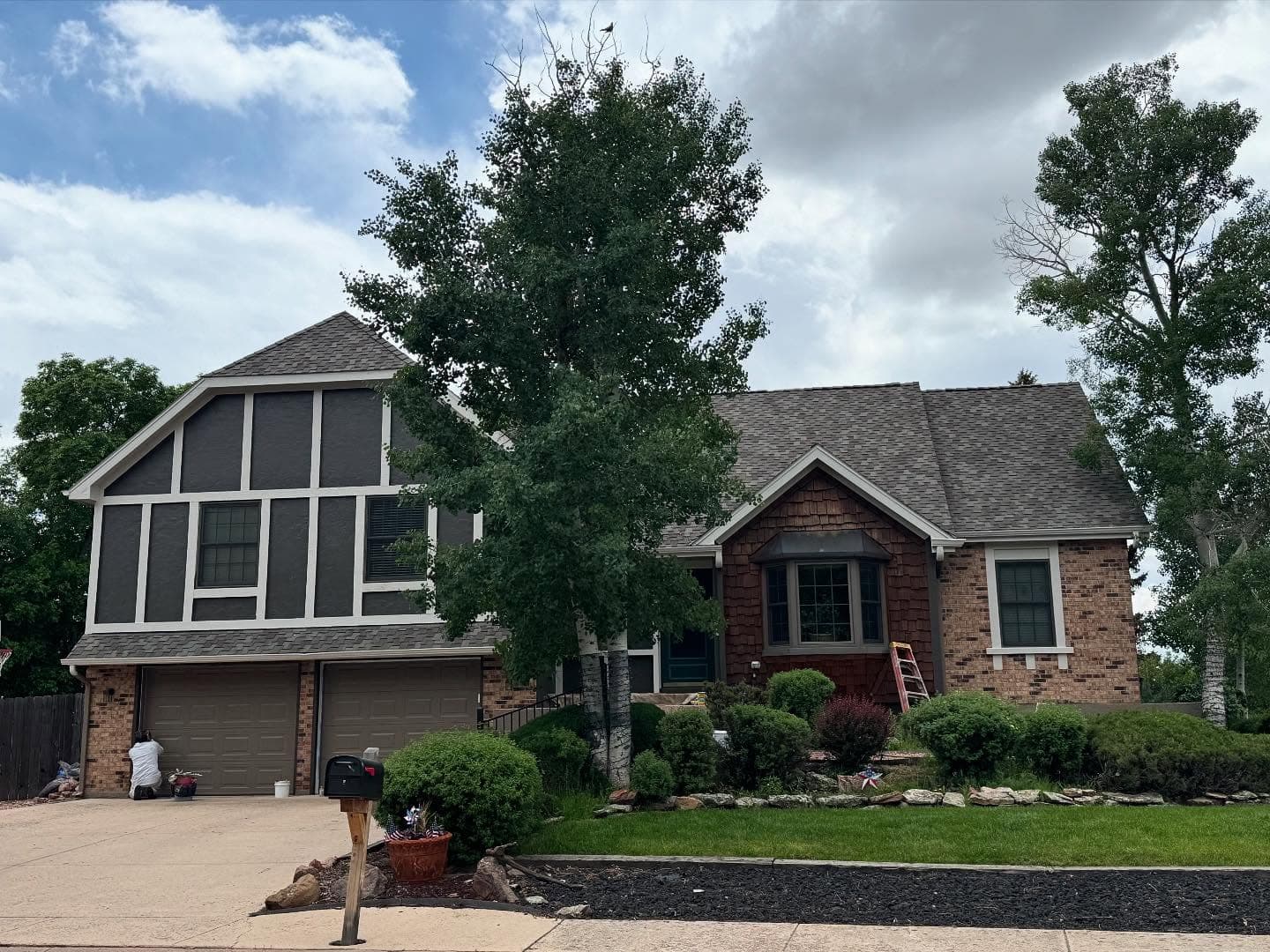 Two-tone exterior paint — completed residential home